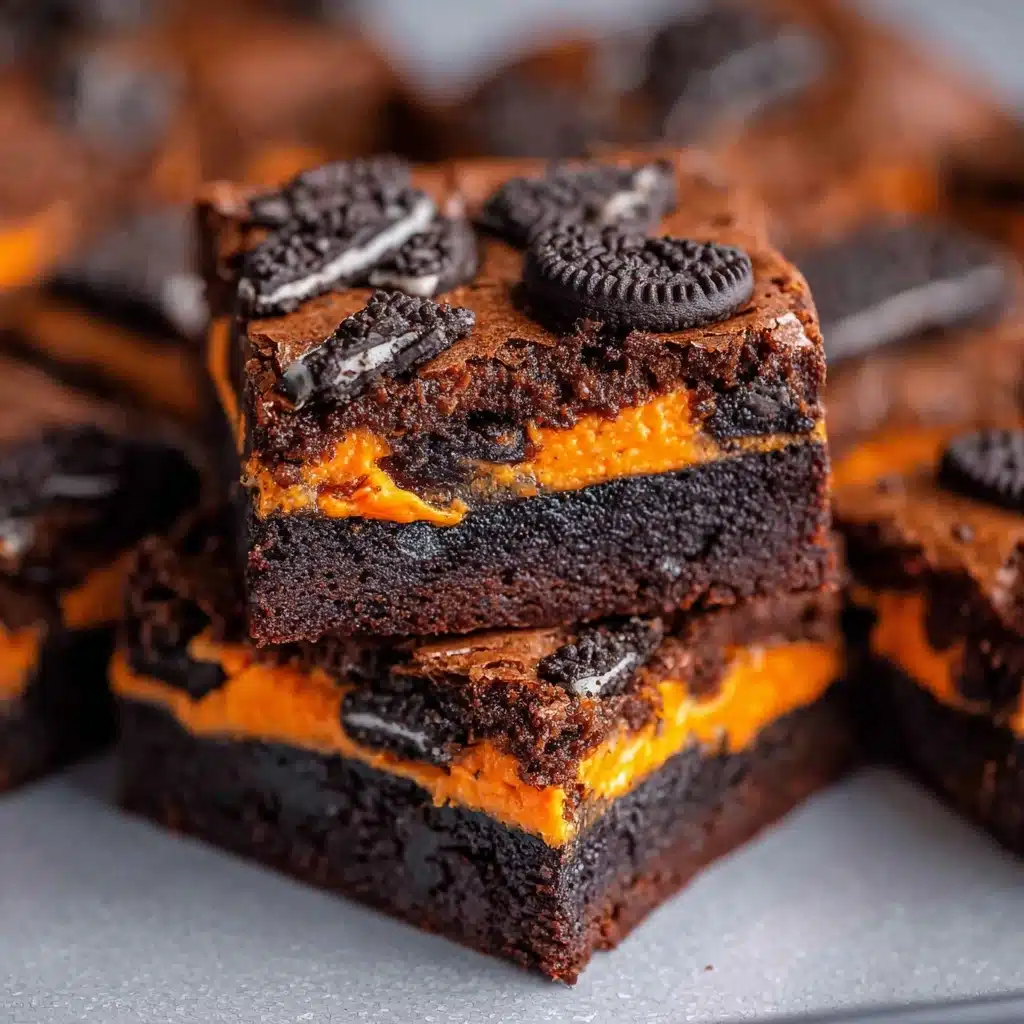 Halloween Oreo stuffed brownies Recipe
