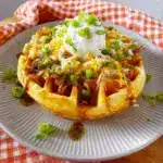 Cornbread Waffles Stuffed with Chili Recipe