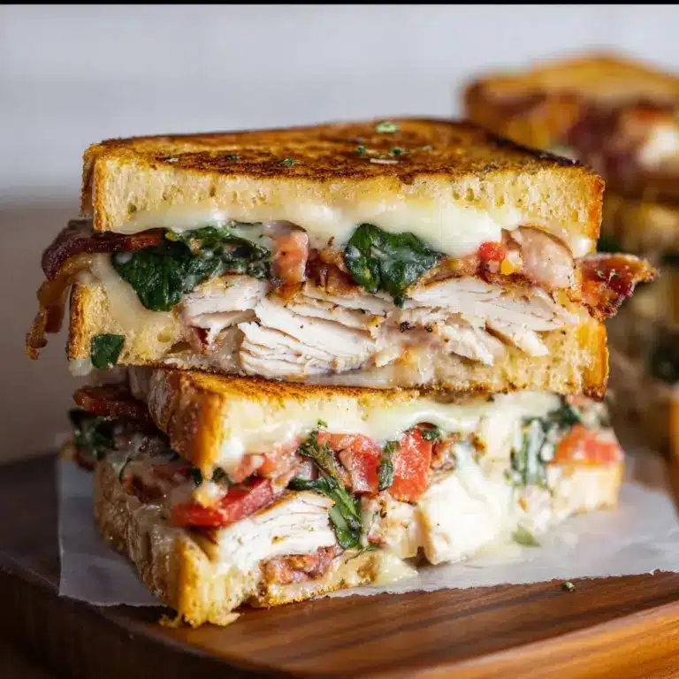 Turkey Melt with Cheddar, Spinach, and Bacon Recipe