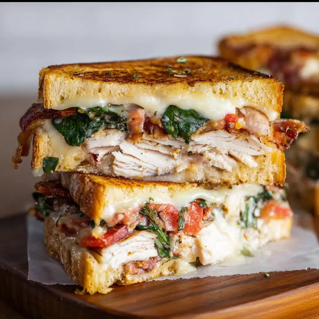 Turkey Melt with Cheddar, Spinach, and Bacon Recipe