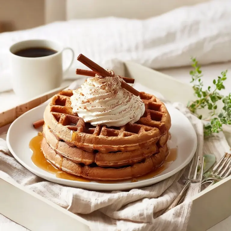 Cinnamon Waffles with Cinnamon Whipped Cream Recipe