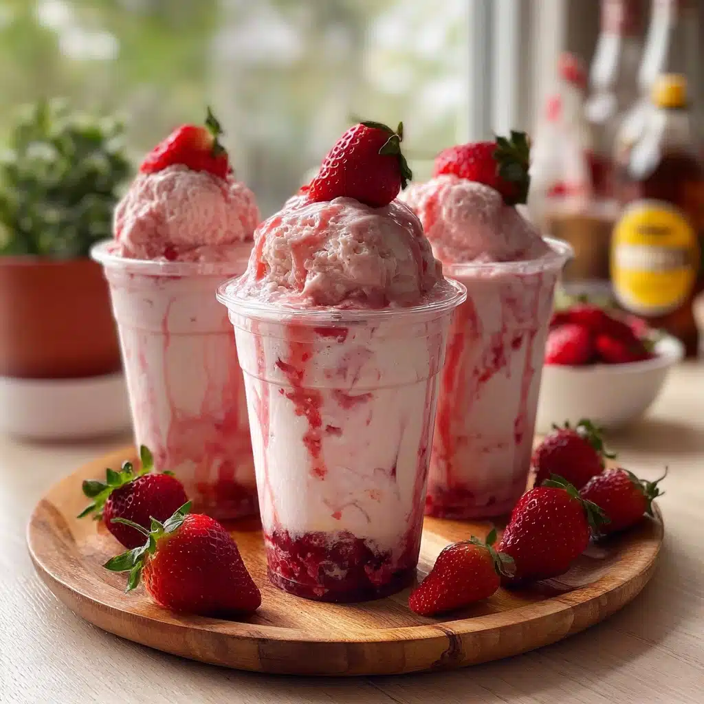 Strawberries and Cream Raspado (Shaved Ice) Recipe - Recipe Image