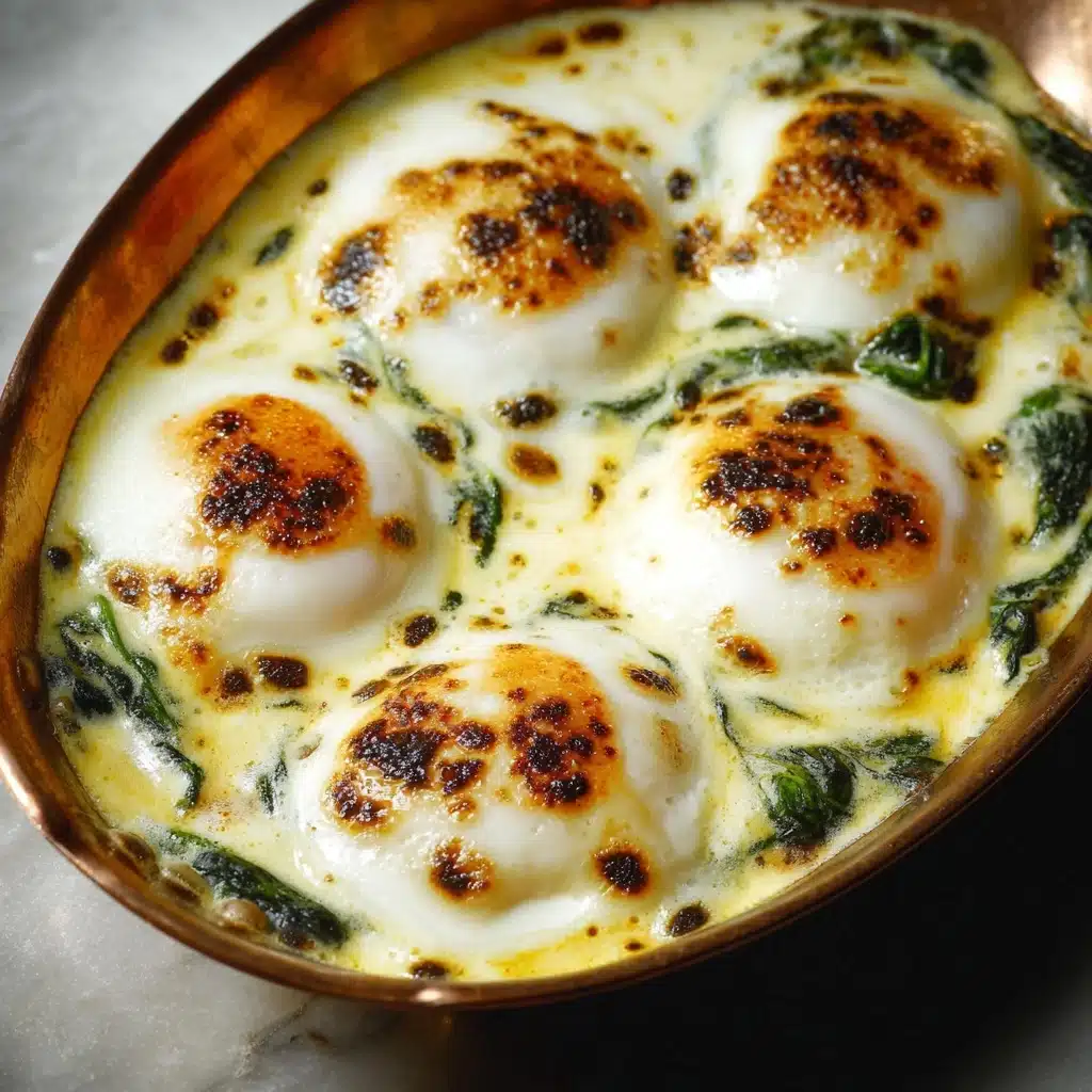 Mollet Eggs Florentine Recipe - Recipe Image