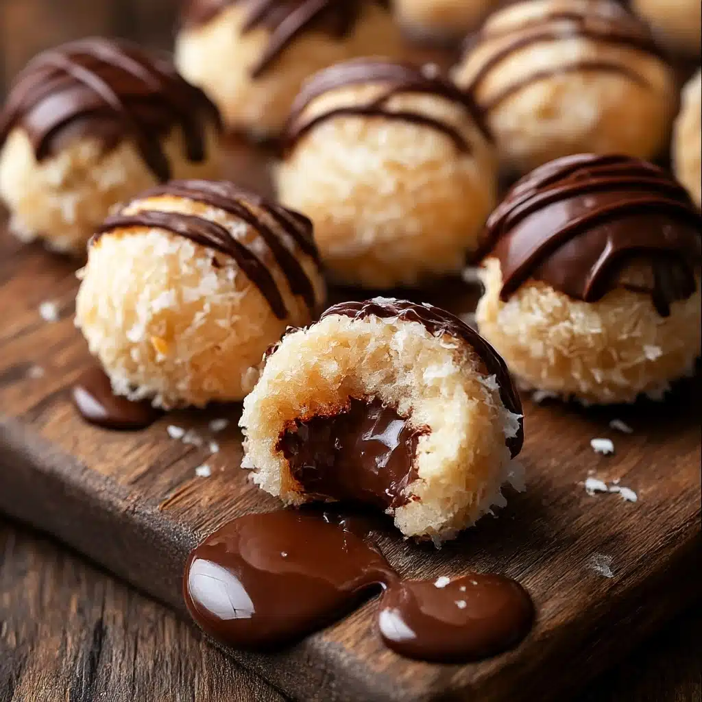 Coconut Cookie Balls with Chocolate Centers Recipe - Recipe Image