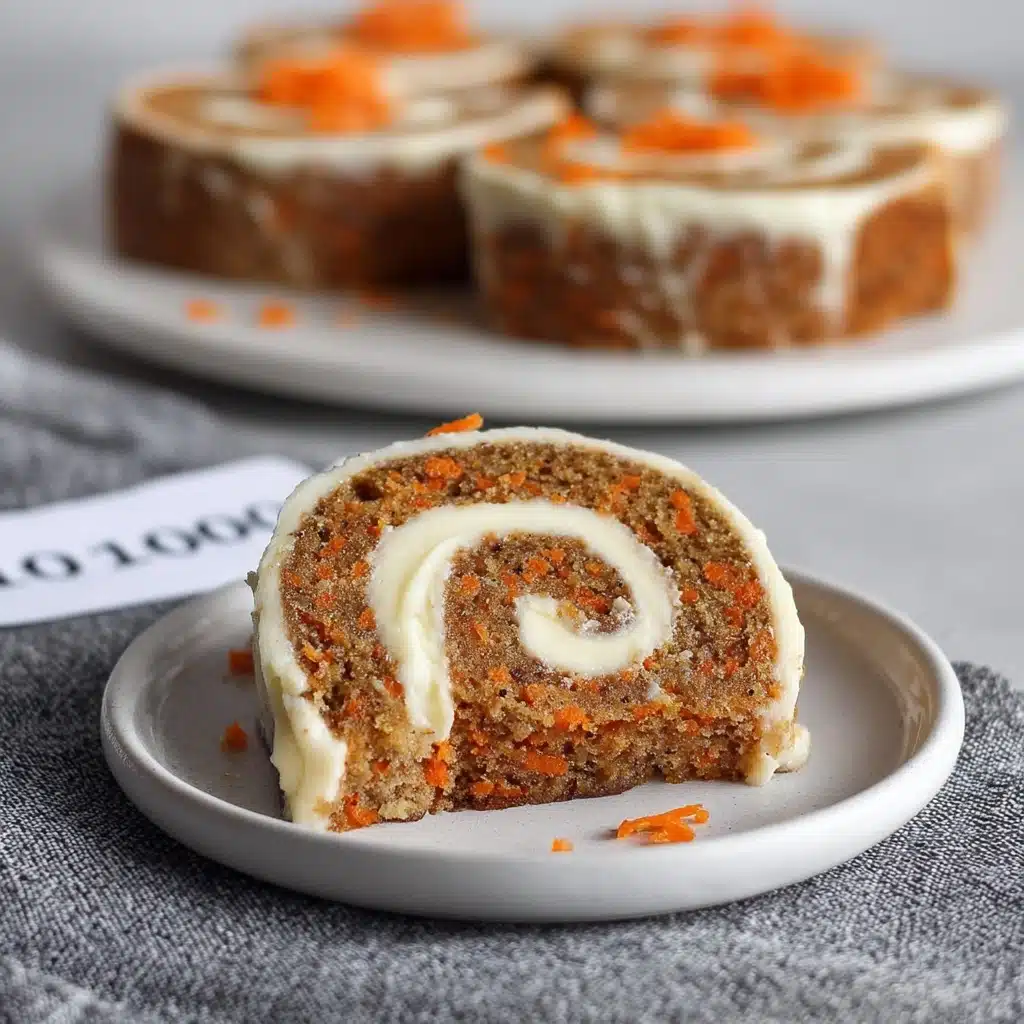 Carrot Cake Roll with Cream Cheese Frosting Filling Recipe - Recipe Image