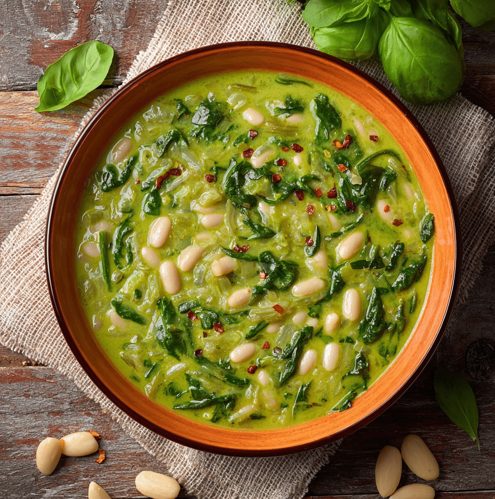 White Bean Pesto Soup Recipe