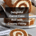Carrot Cake Roll with Cream Cheese Frosting Filling Recipe