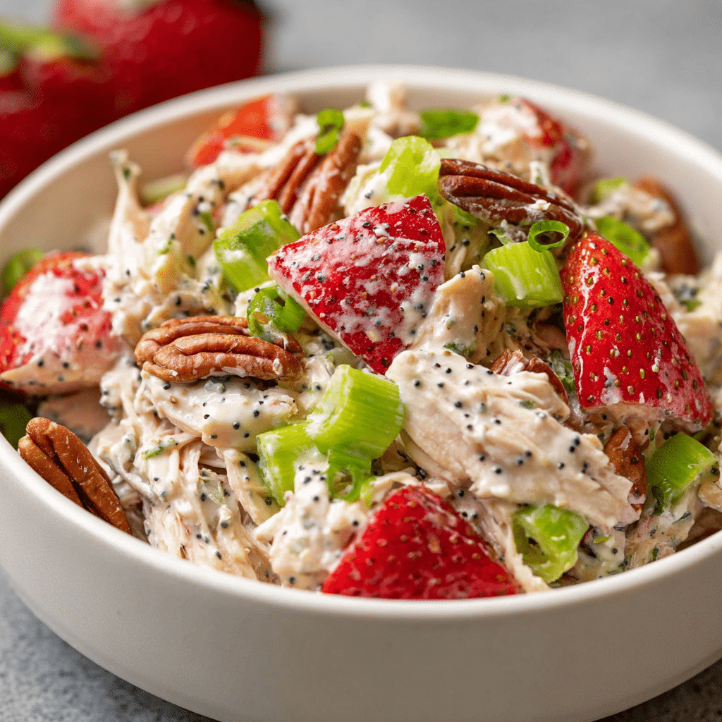 Strawberry Pecan Poppy Seed Chicken Salad Recipe - Recipe Image
