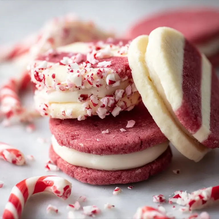 Peppermint Butter Cookie Sandwiches Recipe
