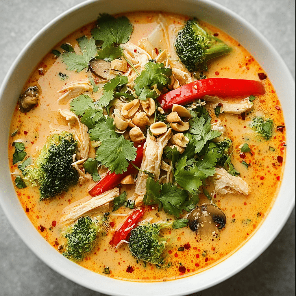 Slow Cooker Thai Coconut Chicken Soup Recipe - Recipe Image
