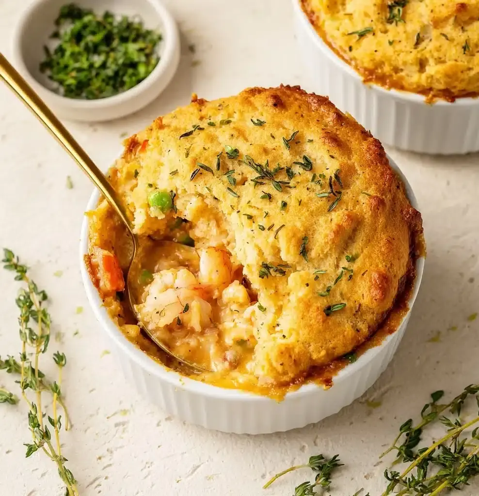 Seafood Pot Pie (with Cheddar Bay Crust) Recipe