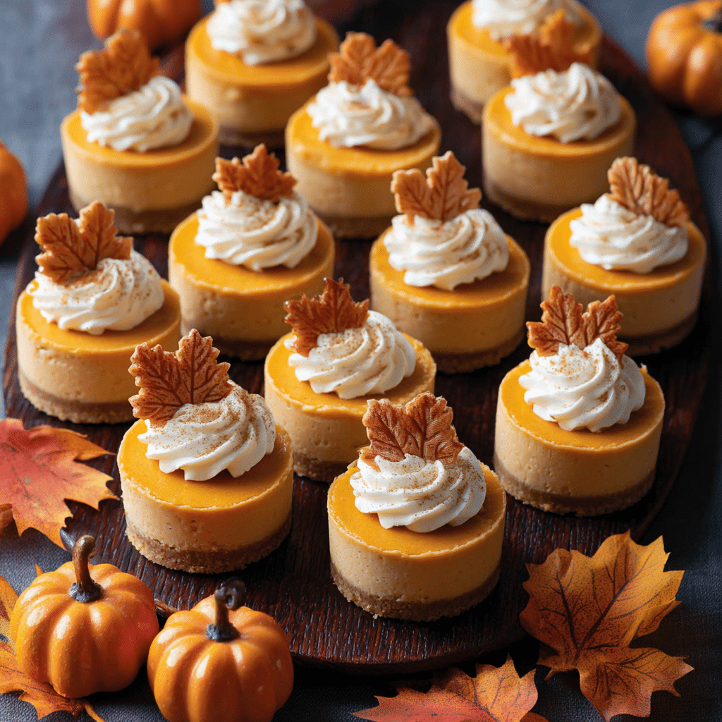 Mini Pumpkin Cheesecakes Recipe - Recipe Image