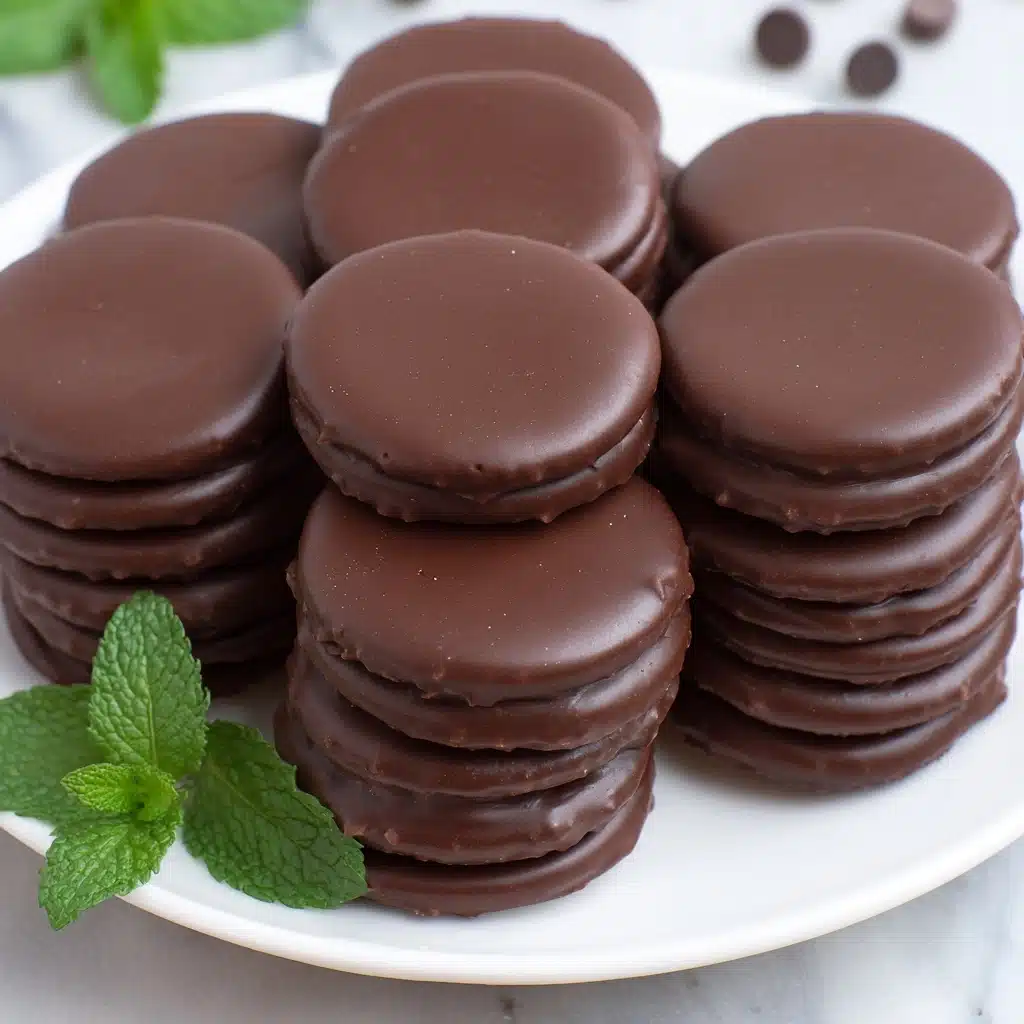 Homemade Thin Mints Girl Scout Cookies Recipe - Recipe Image