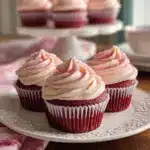 Pink Velvet Cupcakes with Vanilla Bean Frosting Recipe