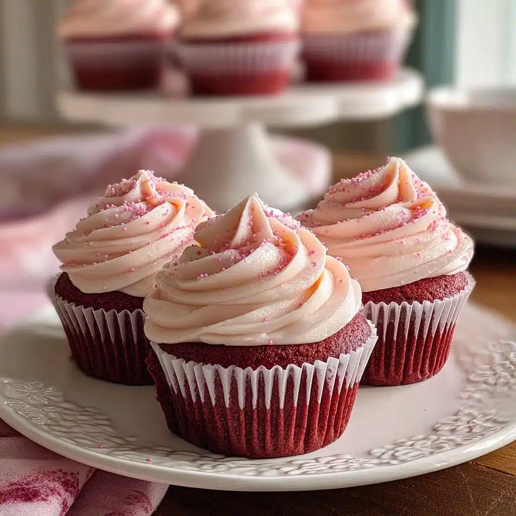 Pink Velvet Cupcakes with Vanilla Bean Frosting Recipe