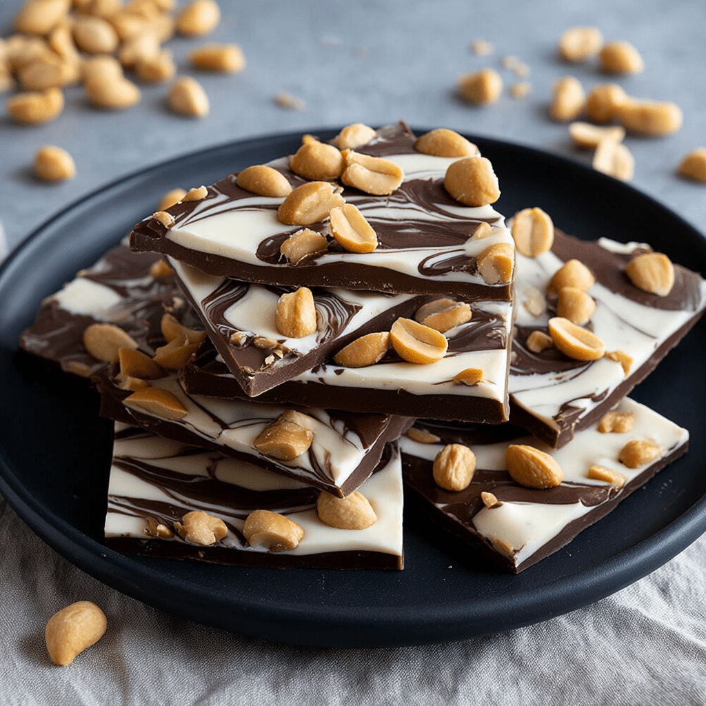 10 Minute Peanut Butter Chocolate Greek Yogurt Bark Recipe - Recipe Image
