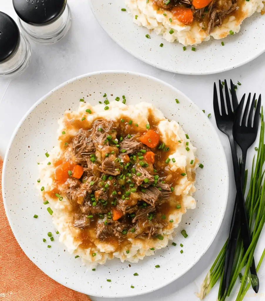 Fall Apple Cider Stew over Mashed Potatoes Recipe