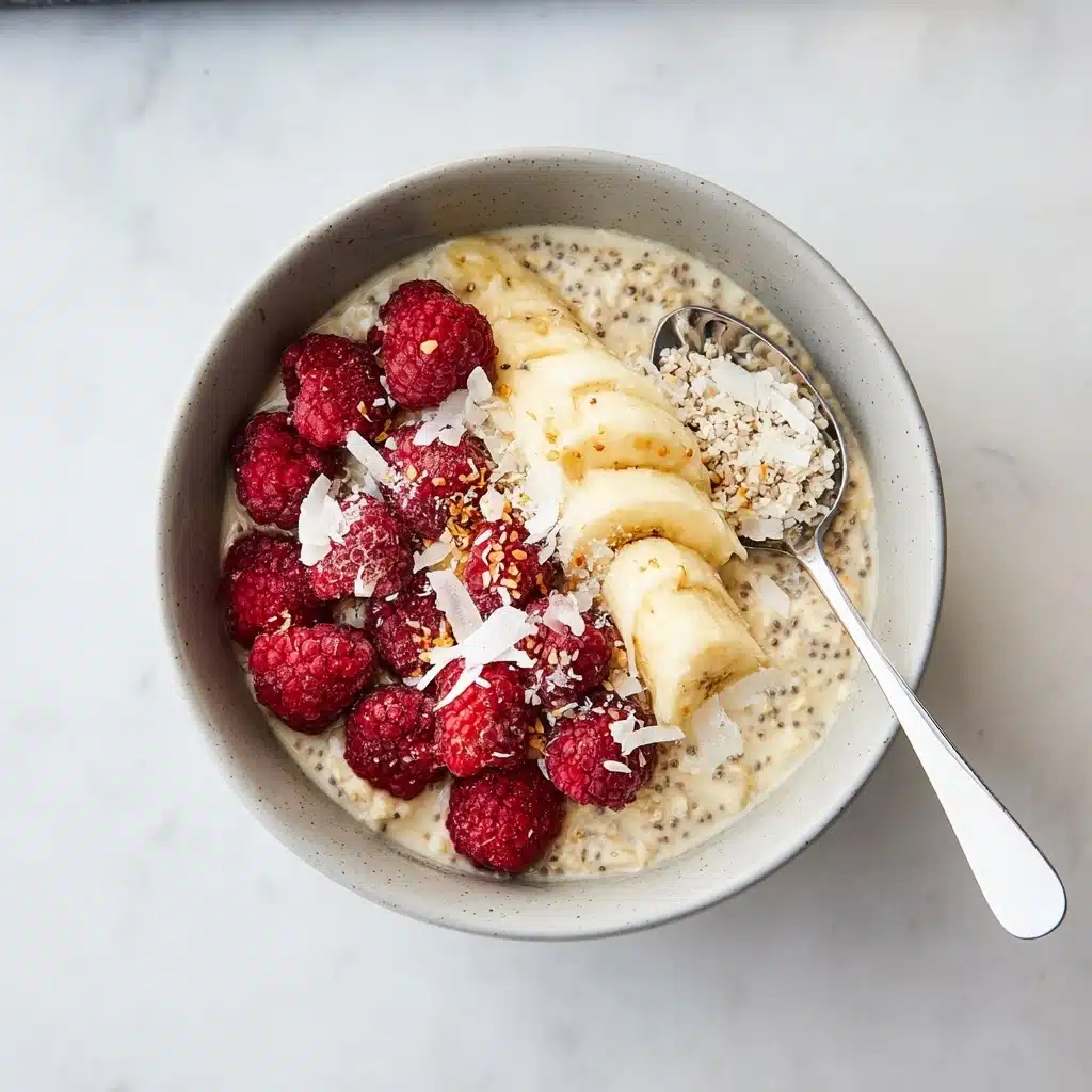 RASPBERRY COCONUT OVERNIGHT OATS Recipe - Recipe Image