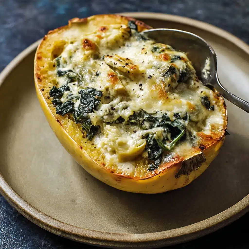 Spinach and Artichoke Stuffed Spaghetti Squash Recipe