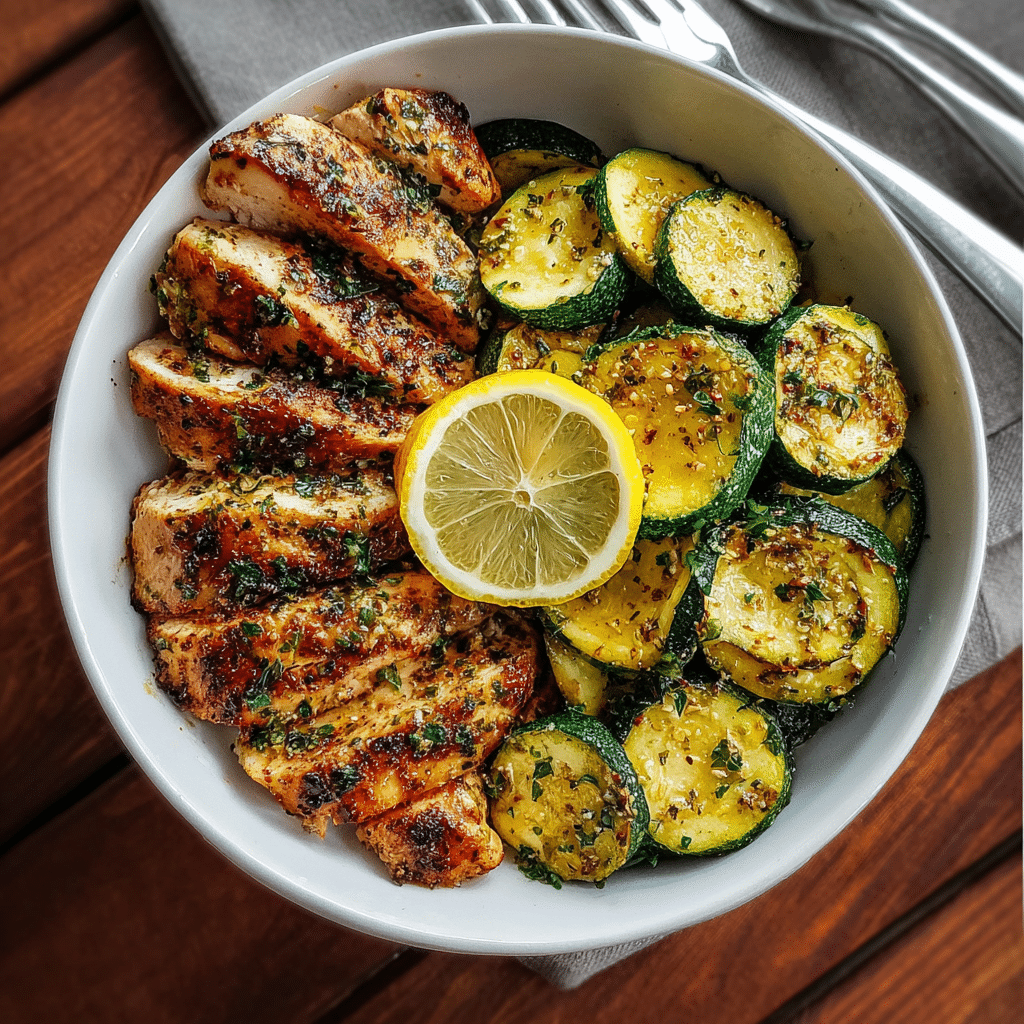 Easy Asado Chicken with Lemon Zucchini Sauté Recipe - Recipe Image
