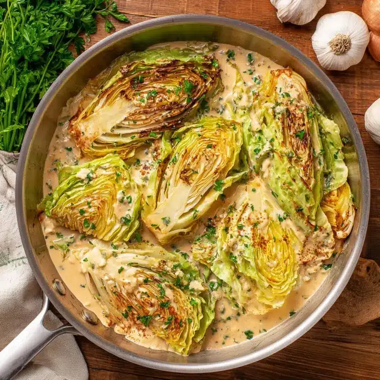 Creamy Garlic Parmesan Cabbage Recipe