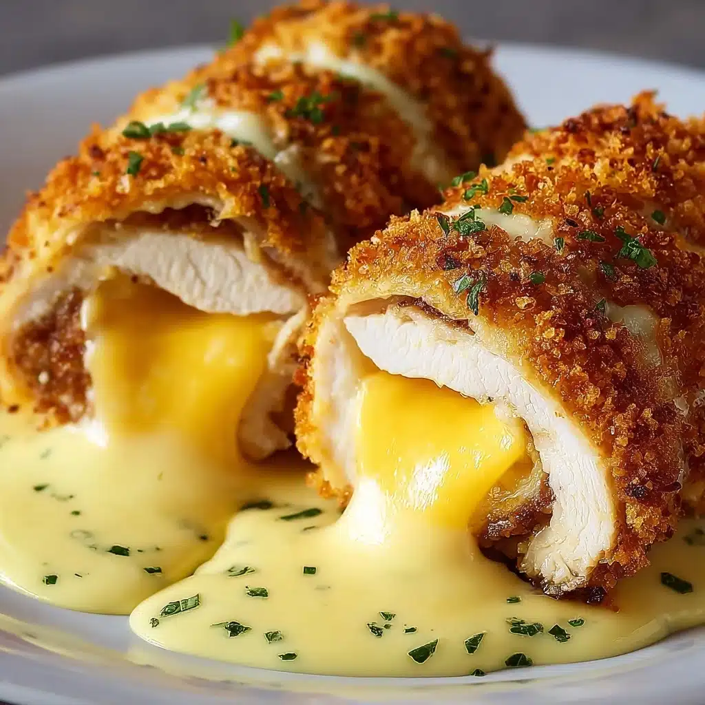 Chicken Cordon Bleu with Swiss Cheese Sauce is delicious Recipe - Recipe Image