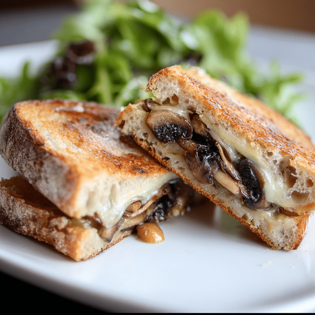 Caramelized Mushroom and Onion Melt Sandwich Recipe - Recipe Image