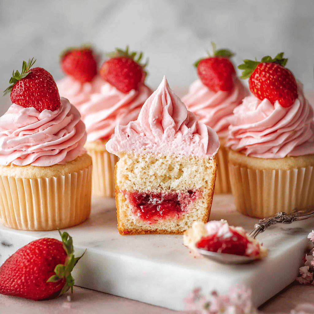 Strawberry Cupcakes Recipe - Recipe Image