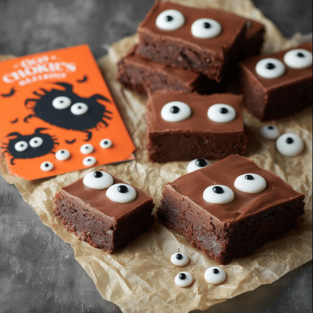 Spooky Eyeball Fudge Brownies Recipe - Recipe Image