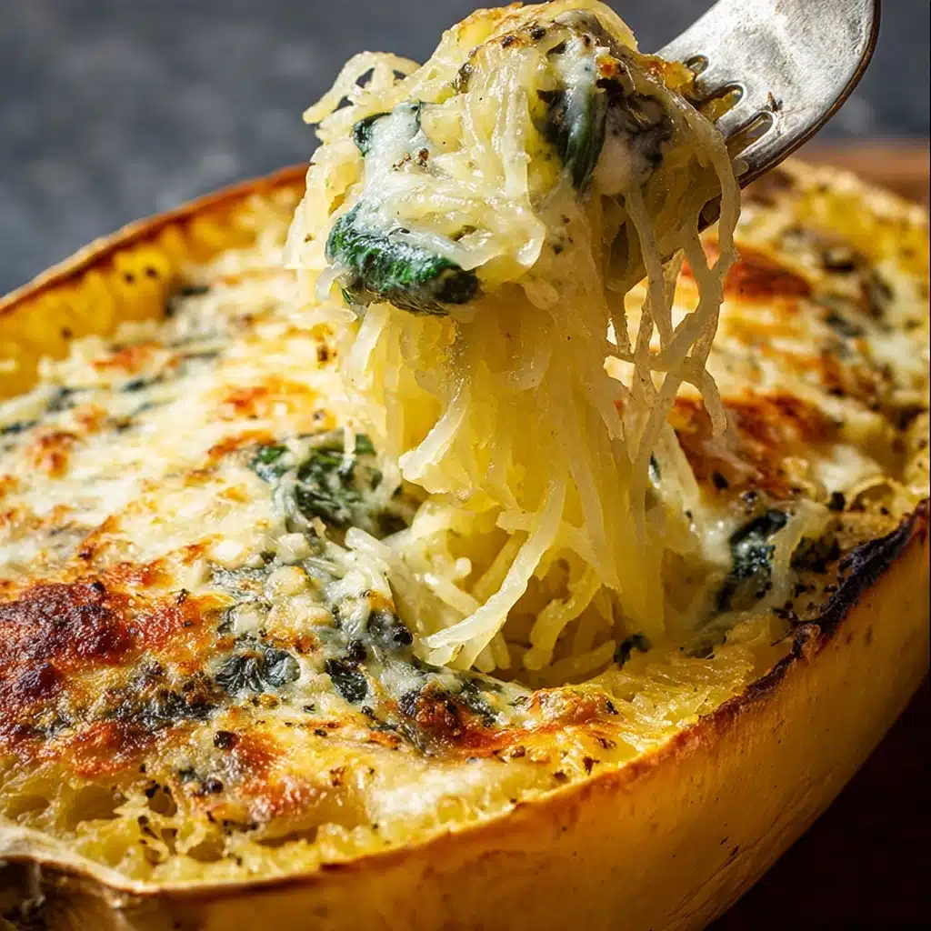 Spinach and Artichoke Stuffed Spaghetti Squash Recipe - Recipe Image