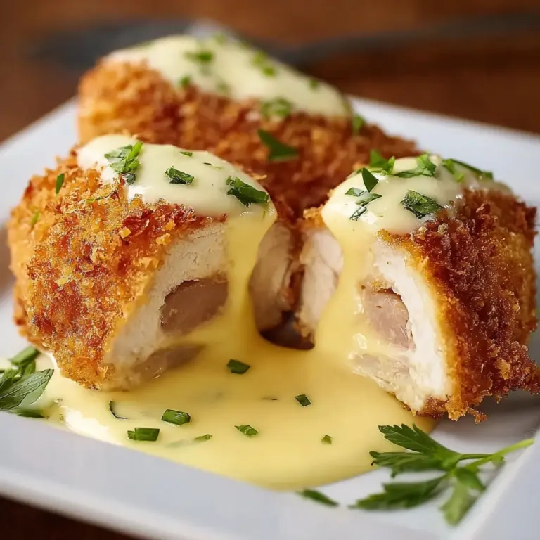 Chicken Cordon Bleu with Swiss Cheese Sauce is delicious Recipe