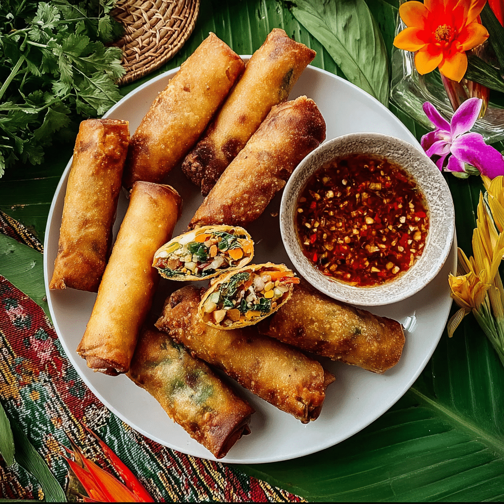 Thai Vegetable Spring Rolls Recipe - Recipe Image