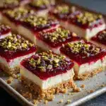 Heavenly Cherry Pistachio Cheesecake Bars Recipe