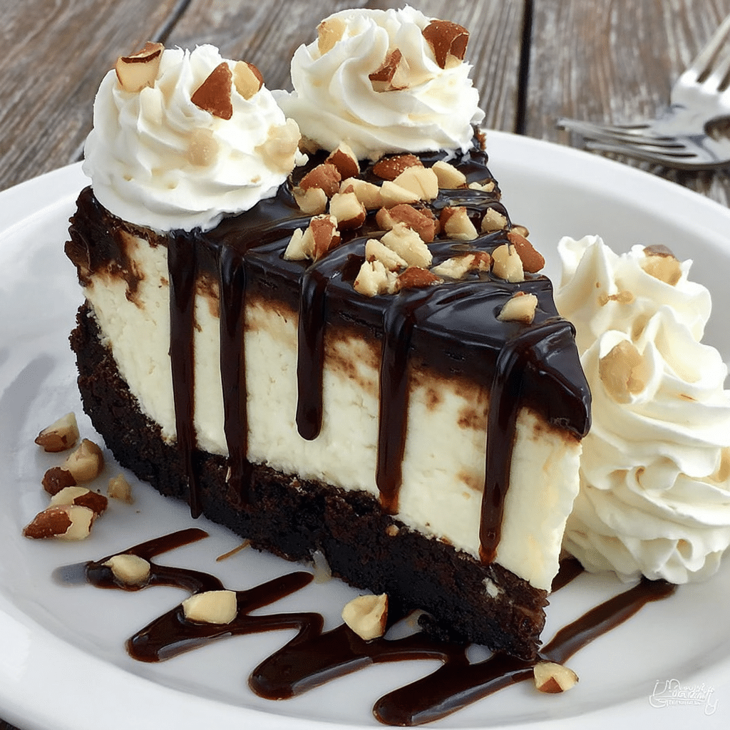 Hot Fudge Sundae Brownie Cheesecake Recipe - Recipe Image