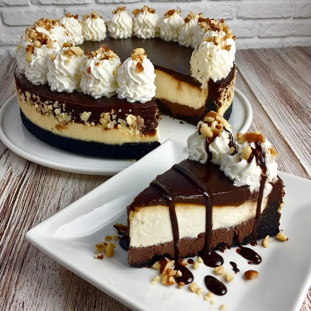 Hot Fudge Sundae Brownie Cheesecake Recipe - Recipe Image