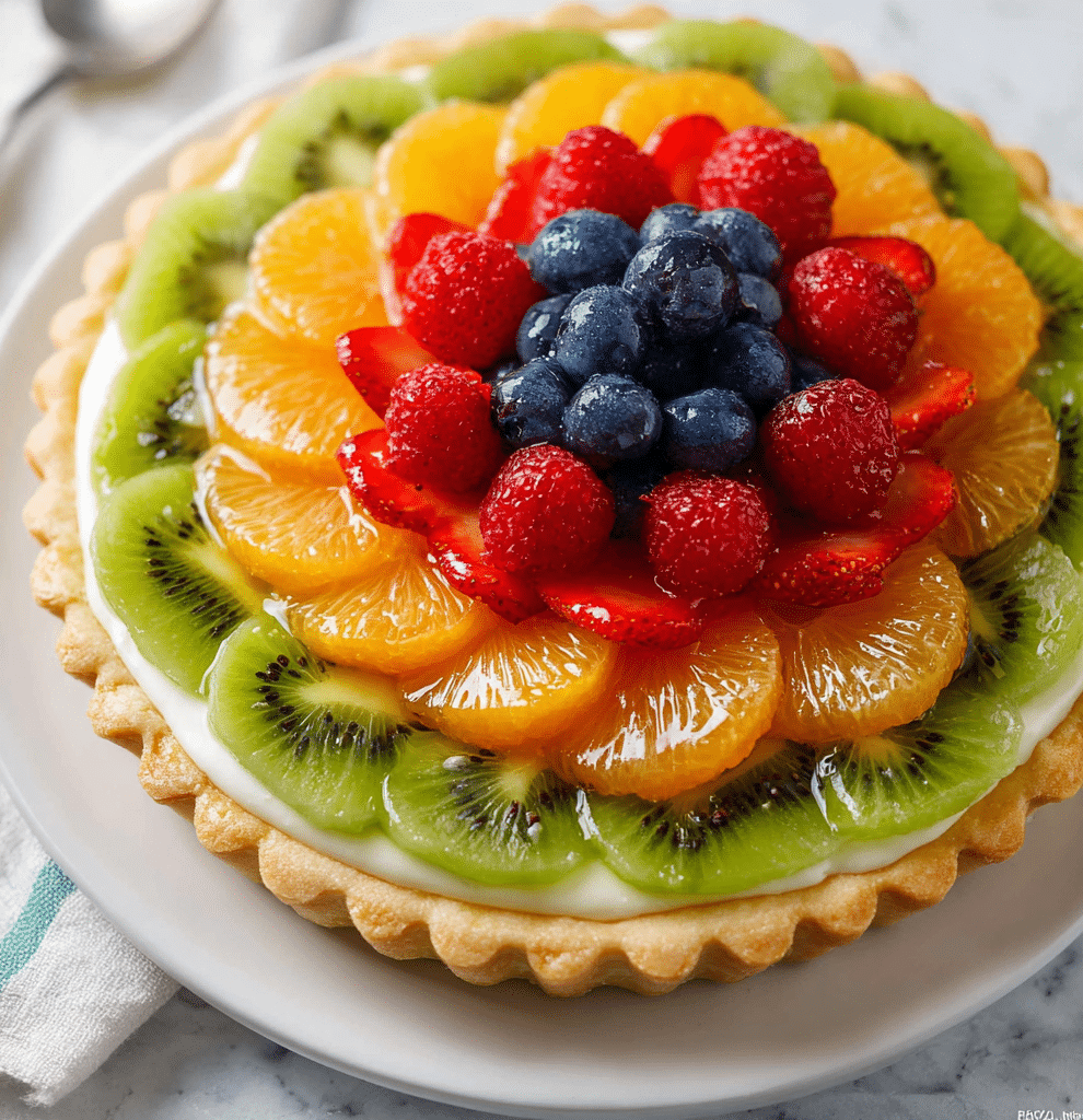 Fresh Fruit Tart with Vanilla Mascarpone Cream Recipe