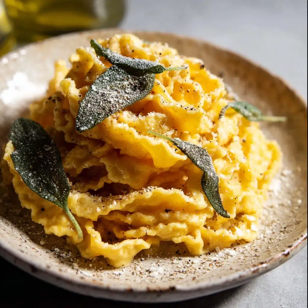 Sage Brown Butter Pumpkin Pasta Alfredo Recipe - Recipe Image