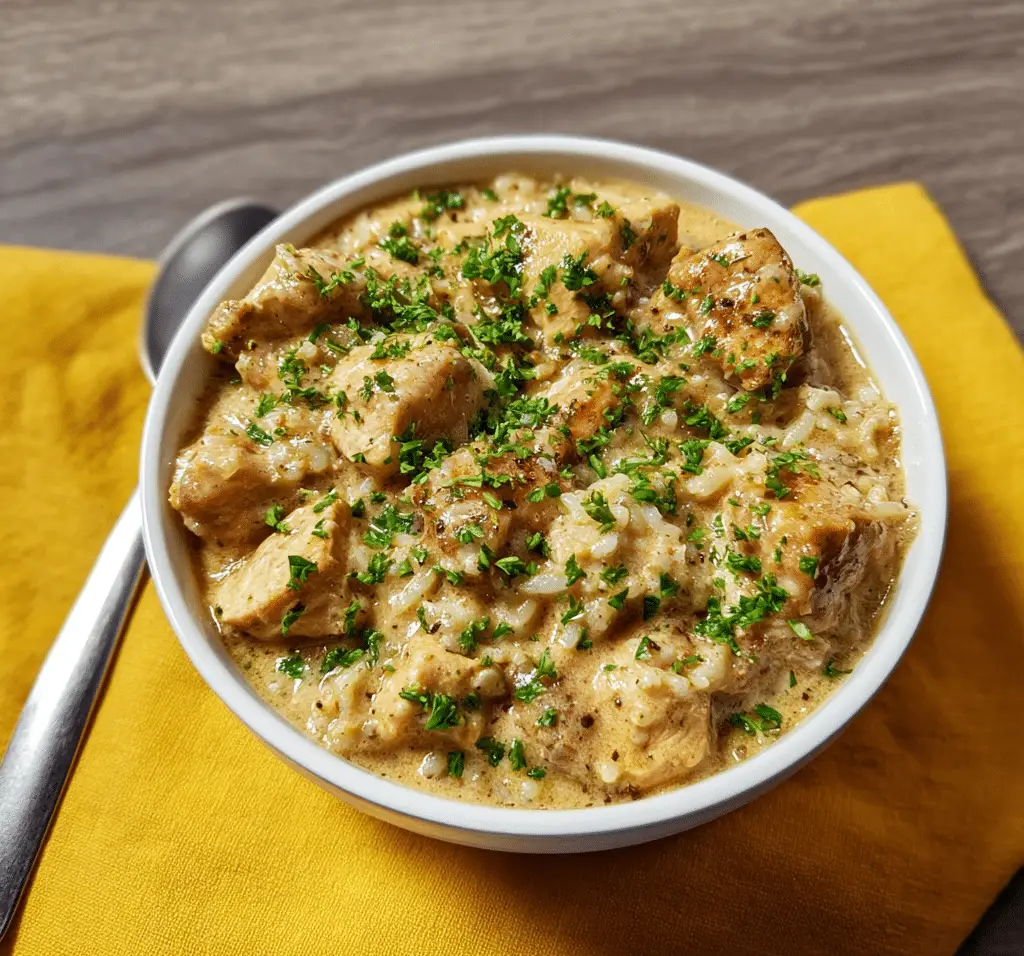 One Pan Smothered Chicken and Rice Recipe