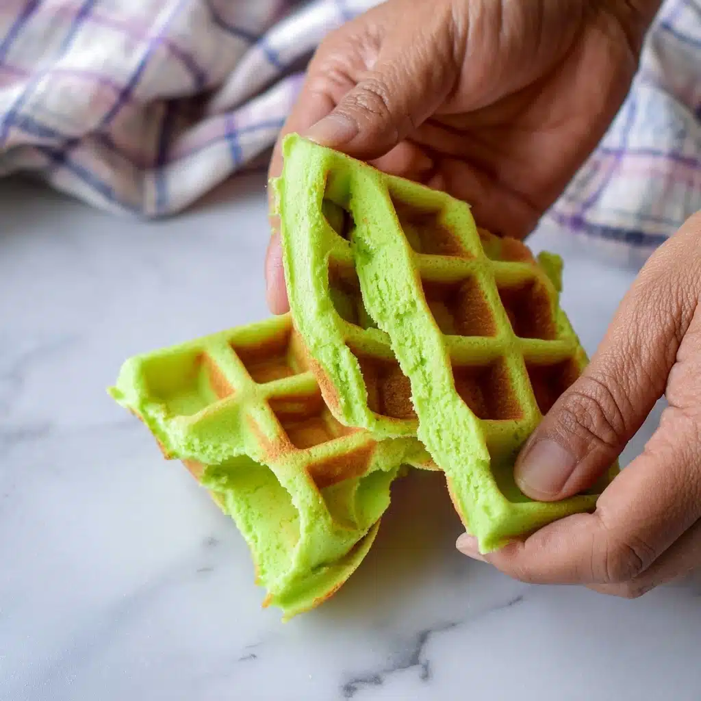 Pandan Waffles Recipe - Recipe Image