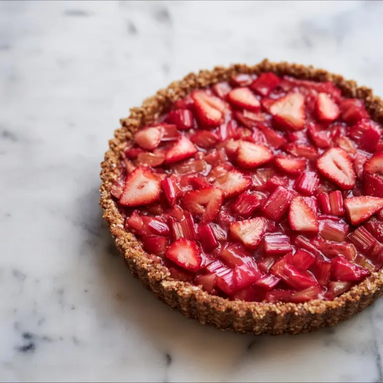 Sprouted Spelt Strawberry Rhubarb Tart Recipe