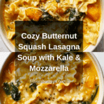 Butternut Squash Lasagna Soup with Kale & Mozzarella Recipe