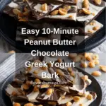 10 Minute Peanut Butter Chocolate Greek Yogurt Bark Recipe