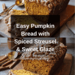 Pumpkin bread with Spiced Streusel Topping and Glaze Recipe