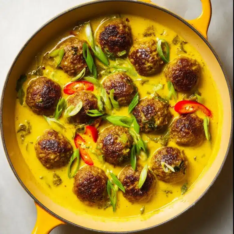 Jerk Meatballs In Coconut Curry Sauce Recipe