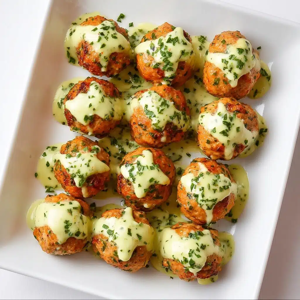 Baked Salmon Meatballs with Avocado Sauce Recipe - Recipe Image