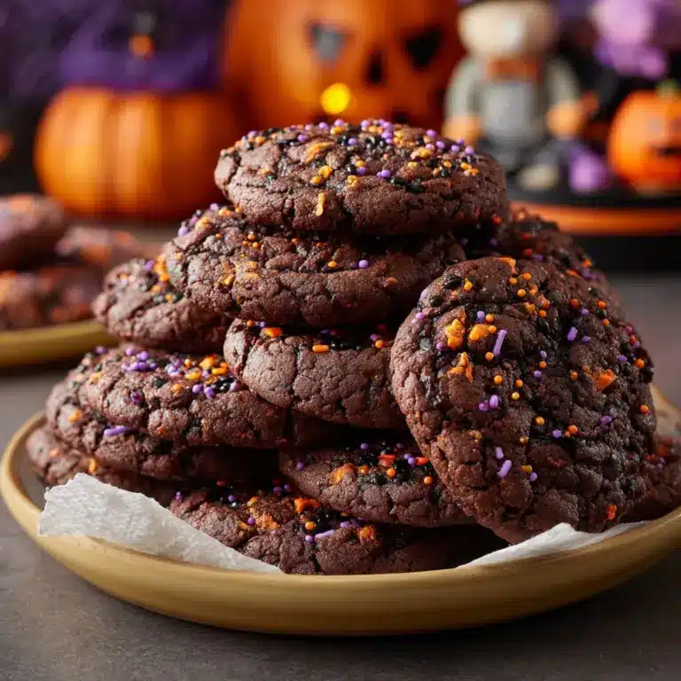 Halloween Chocolate Chocolate Chip Cookies Recipe