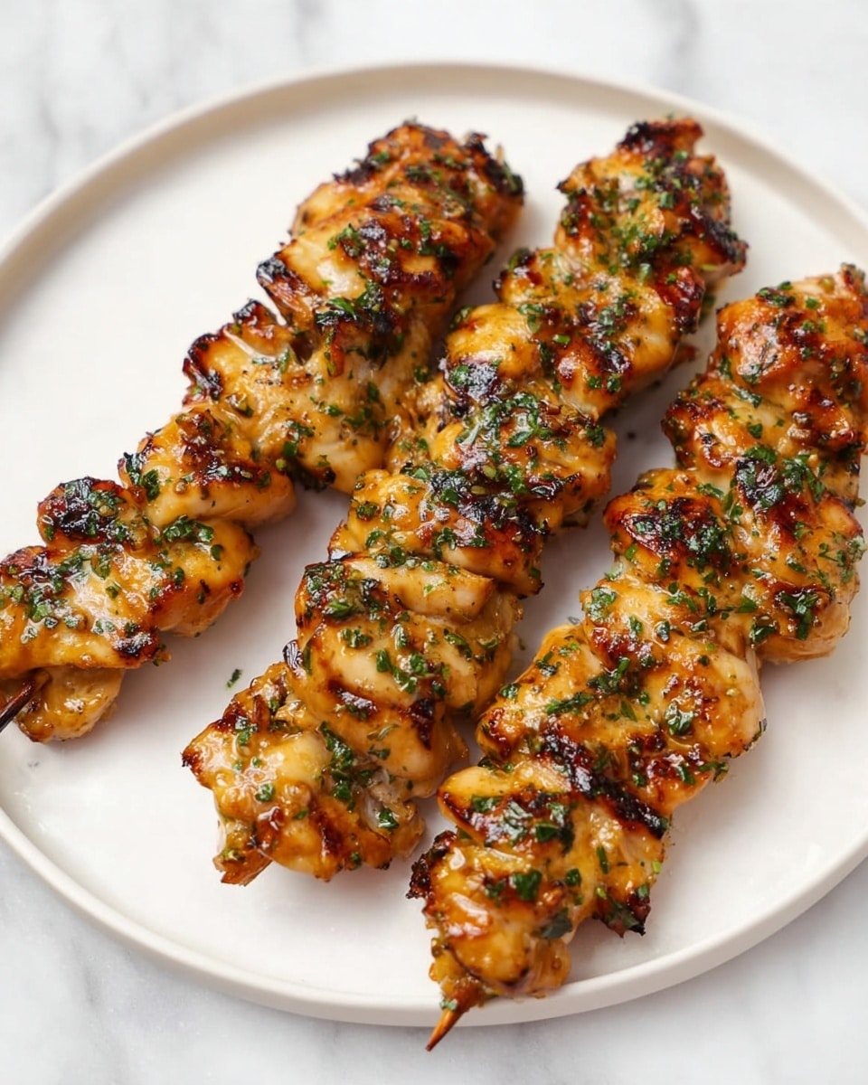 Air Fryer Chicken Skewers with Garlic Herb Butter Recipe
