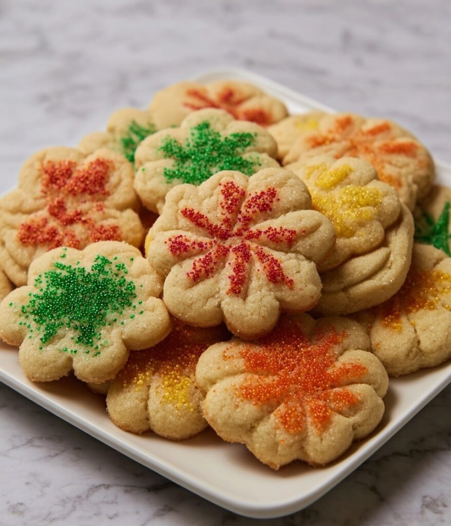 Autumn Cream Cheese Spritz Cookies Recipe