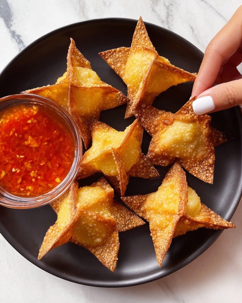 Crispy Crab & Cream Cheese Wontons (Crab Rangoon Recipe)