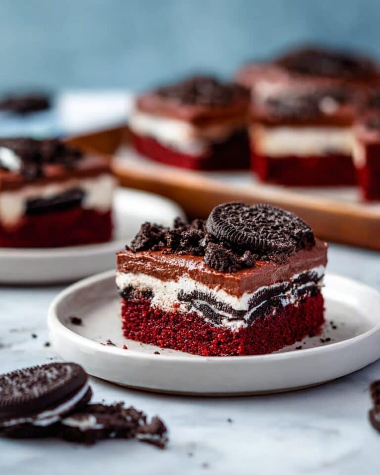 Oreo Stuffed Red Velvet Brownies Recipe